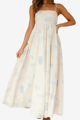 Women’s Spaghetti Strap Maxi Dress Summer Print
