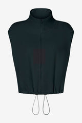 Women’s Cropped Zip-Up Sleeveless Sports Vest