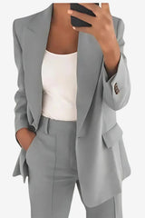 Women's Tailored Blazer &amp; Trousers Suit Set