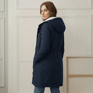 Marjorie cozy hooded weatherproof coat