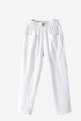 Women's Linen Cotton Wide-Leg Trousers – Relaxed Fit