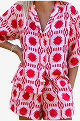 Women’s Cotton Shirt and Shorts Co-ord Set Relaxed Fit