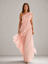 Scarlett | One-Shoulder Ruffle Maxi