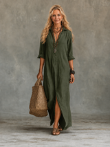 Vivienne | Button-Down Maxi Dress