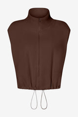 Women’s Cropped Zip-Up Sleeveless Sports Vest
