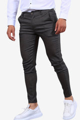 Men’s Slim Fit Tailored Trousers Zip Button Closure
