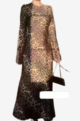 Women's Satin Evening Dress with Flared Sleeves, Maxi Length