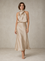 Harper | Halter Satin Evening
