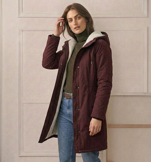 Marjorie cozy hooded weatherproof coat