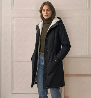 Marjorie cozy hooded weatherproof coat