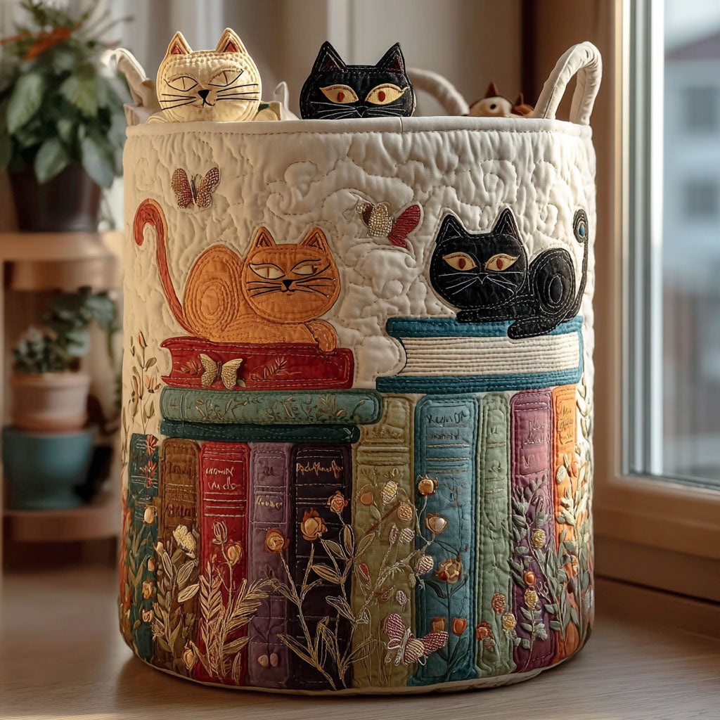 Paola hand-quilted laundry basket