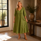 Aurora | Denim Midi Dress