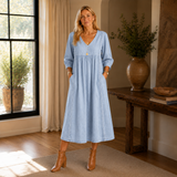 Aurora | Denim Midi Dress
