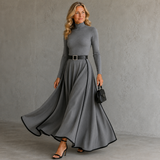 Claire | Contrast Trim Maxi Dress