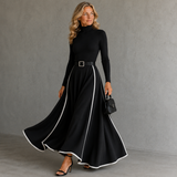 Claire | Contrast Trim Maxi Dress