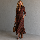 Billie | Plaid Shirt Maxi Dress