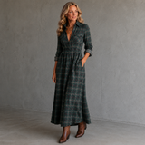 Billie | Plaid Shirt Maxi Dress