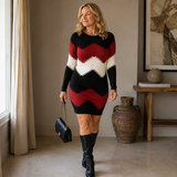 Ziggy | Chevron Knit Dress