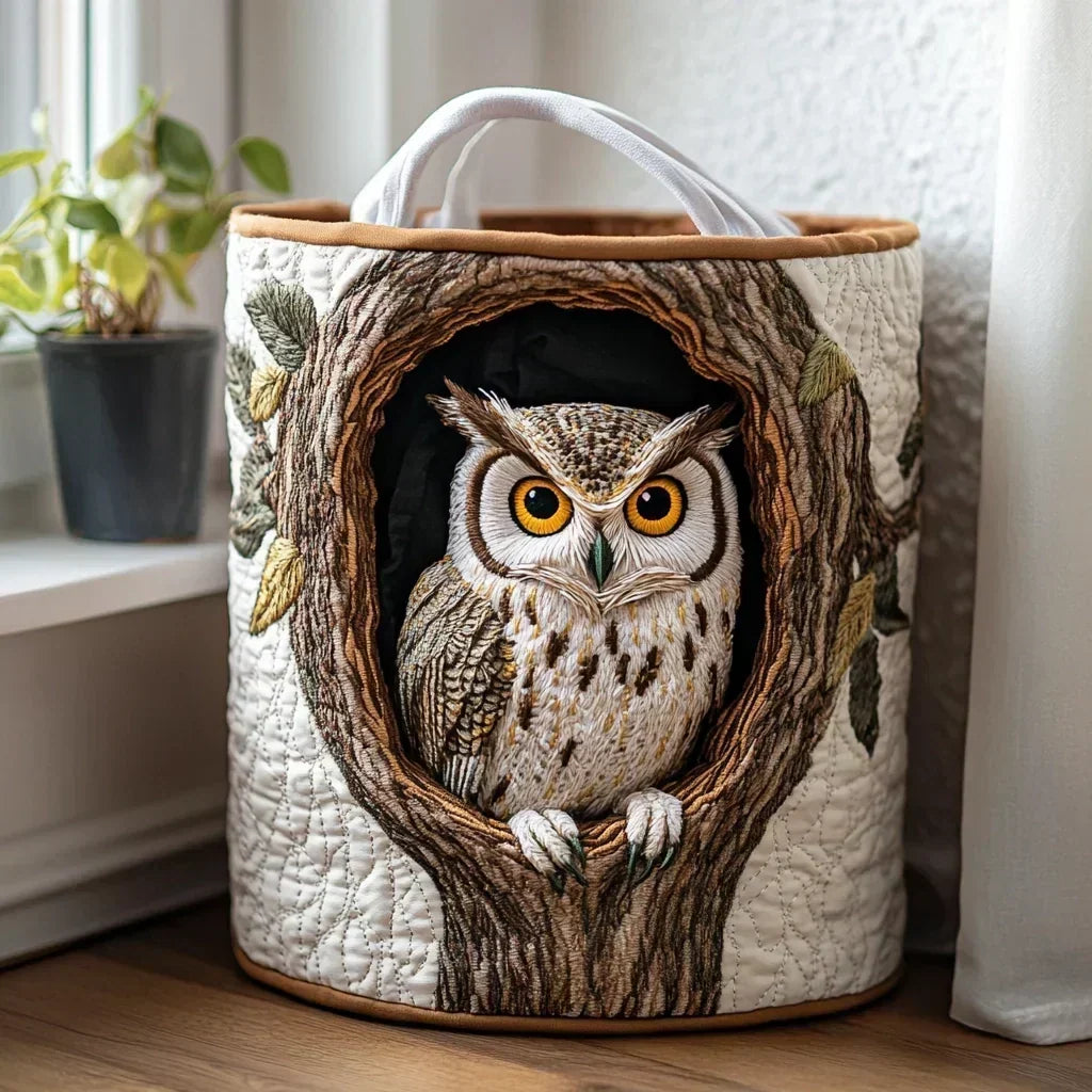Fernanda hand-quilted laundry basket