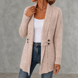 MAYA | Retro Double-breasted Decorative Mid-length Cardigan
