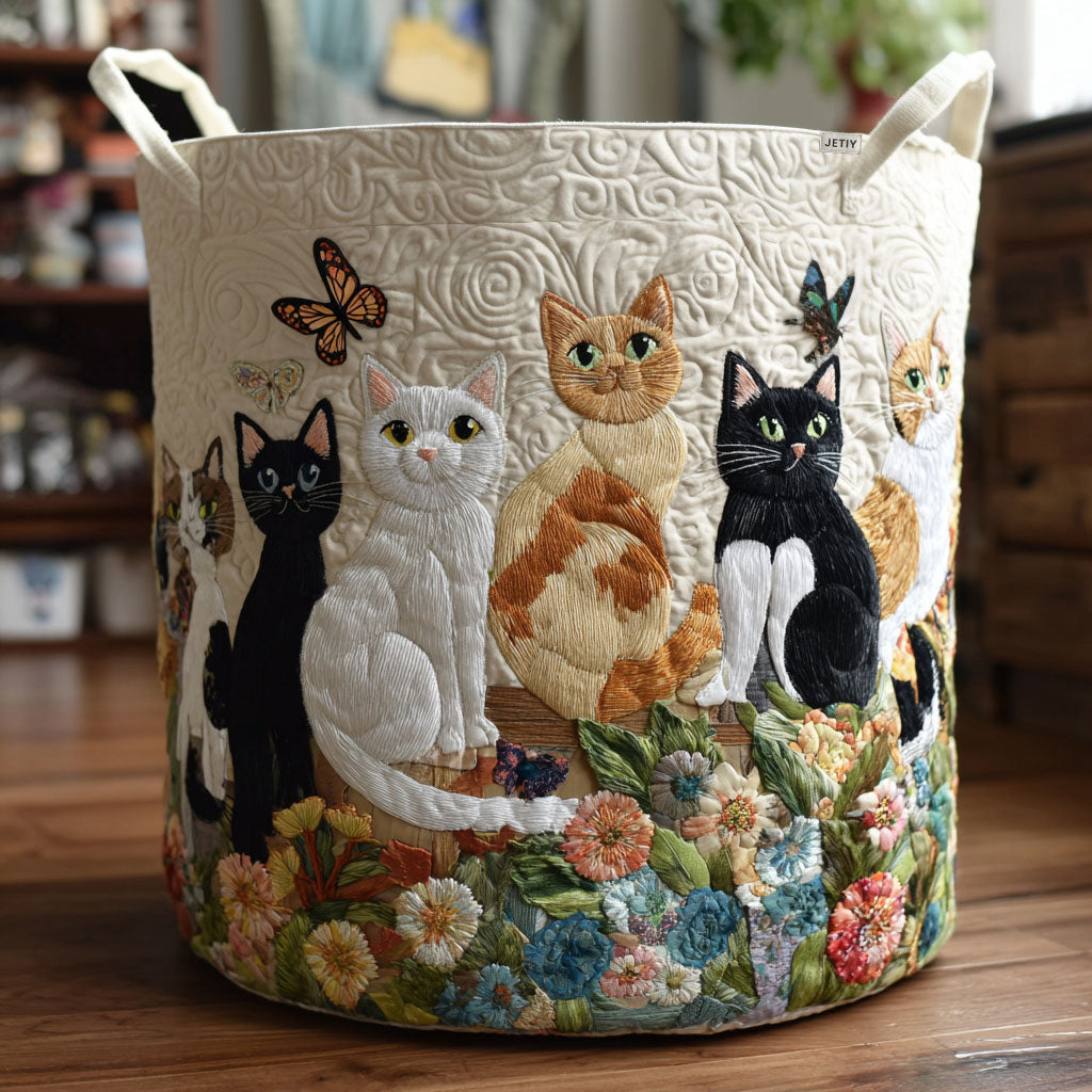 Grazia hand-quilted laundry basket