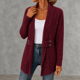 MAYA | Retro Double-breasted Decorative Mid-length Cardigan