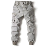Men's Cargo Jogger Pants Cotton Blend Relaxed Fit Black
