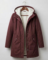 Marjorie cozy hooded weatherproof coat