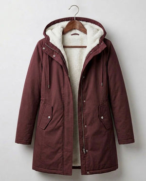 Marjorie cozy hooded weatherproof coat
