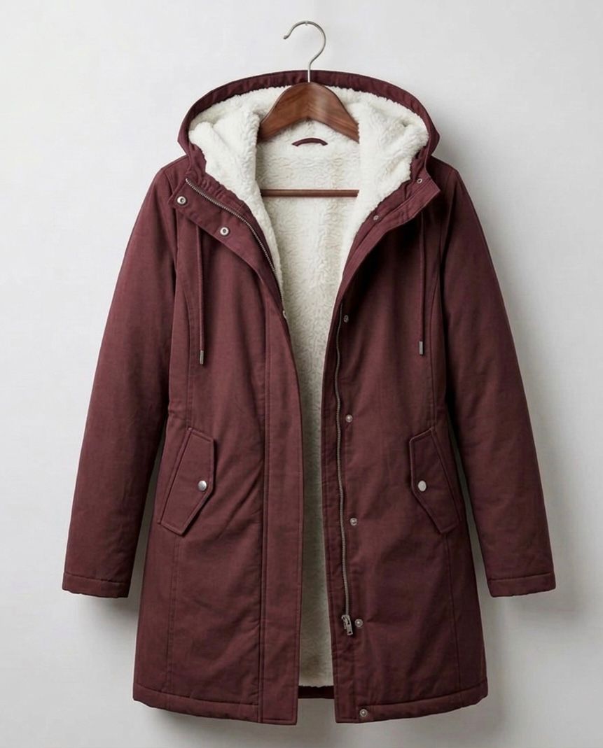 Marjorie cozy hooded weatherproof coat