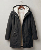 Marjorie cozy hooded weatherproof coat