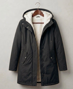 Marjorie cozy hooded weatherproof coat