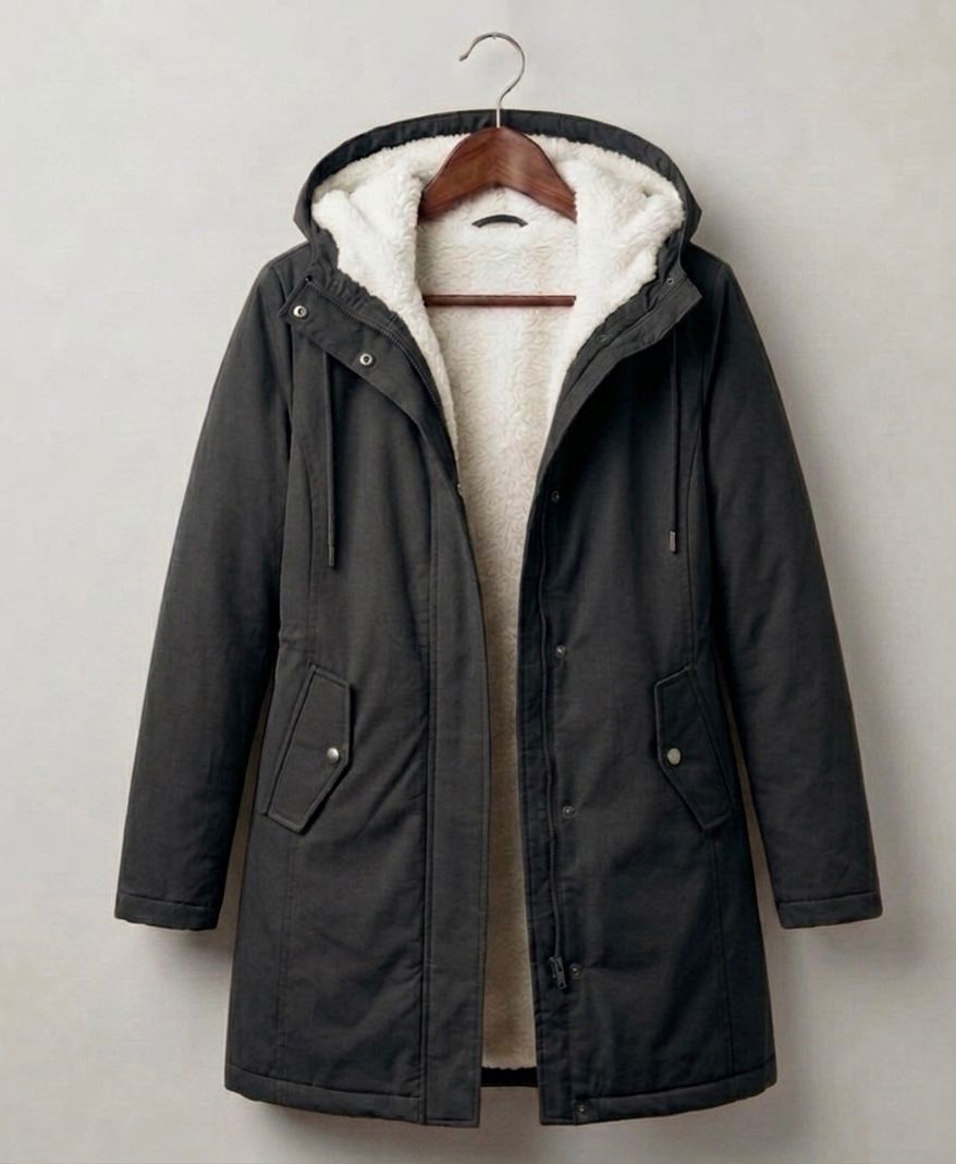 Marjorie cozy hooded weatherproof coat
