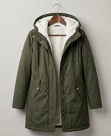 Marjorie cozy hooded weatherproof coat