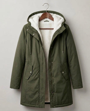 Marjorie cozy hooded weatherproof coat
