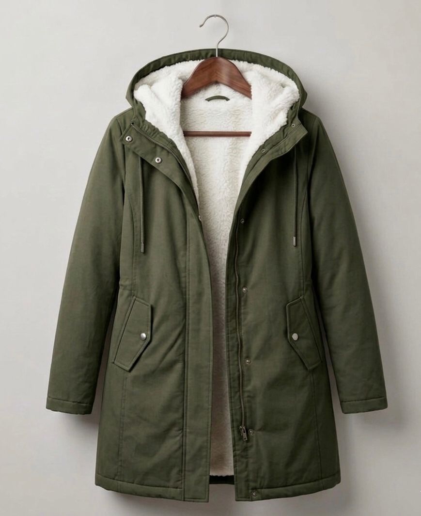 Marjorie cozy hooded weatherproof coat