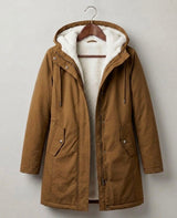 Marjorie cozy hooded weatherproof coat