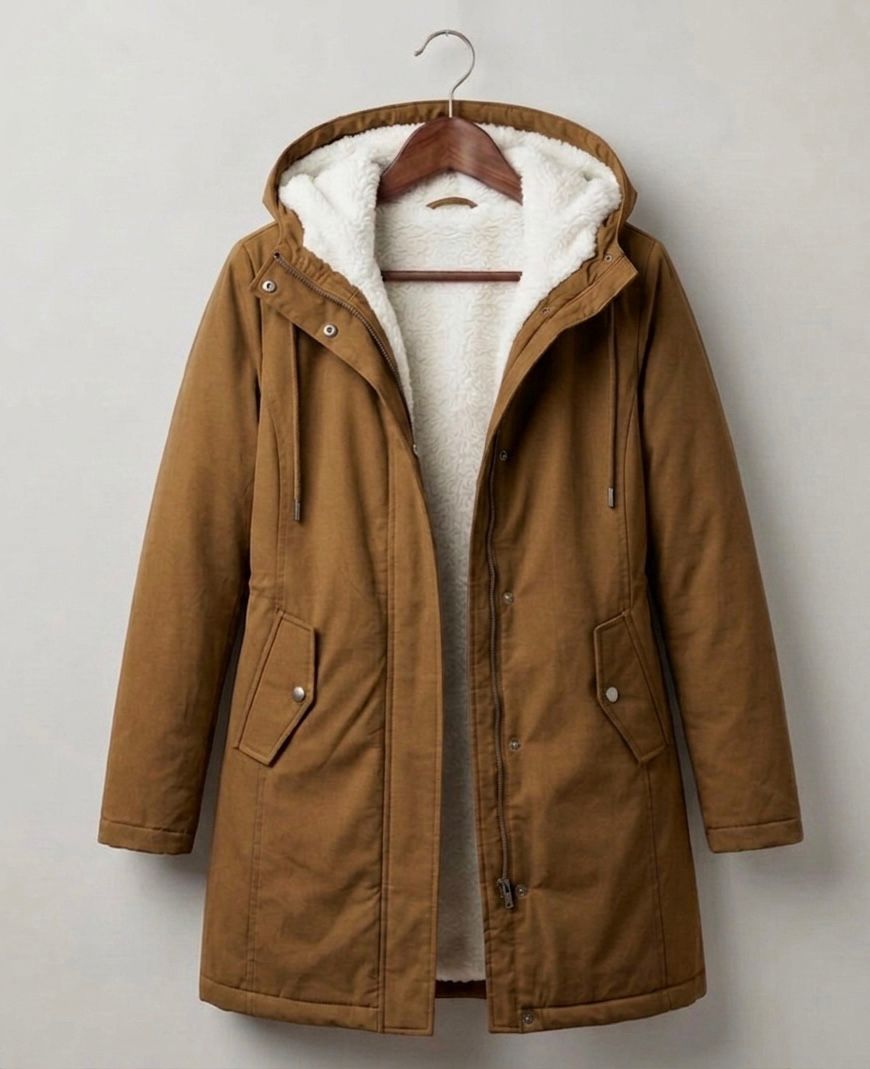 Marjorie cozy hooded weatherproof coat