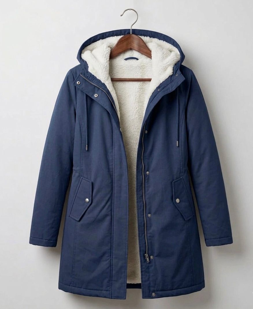 Marjorie cozy hooded weatherproof coat