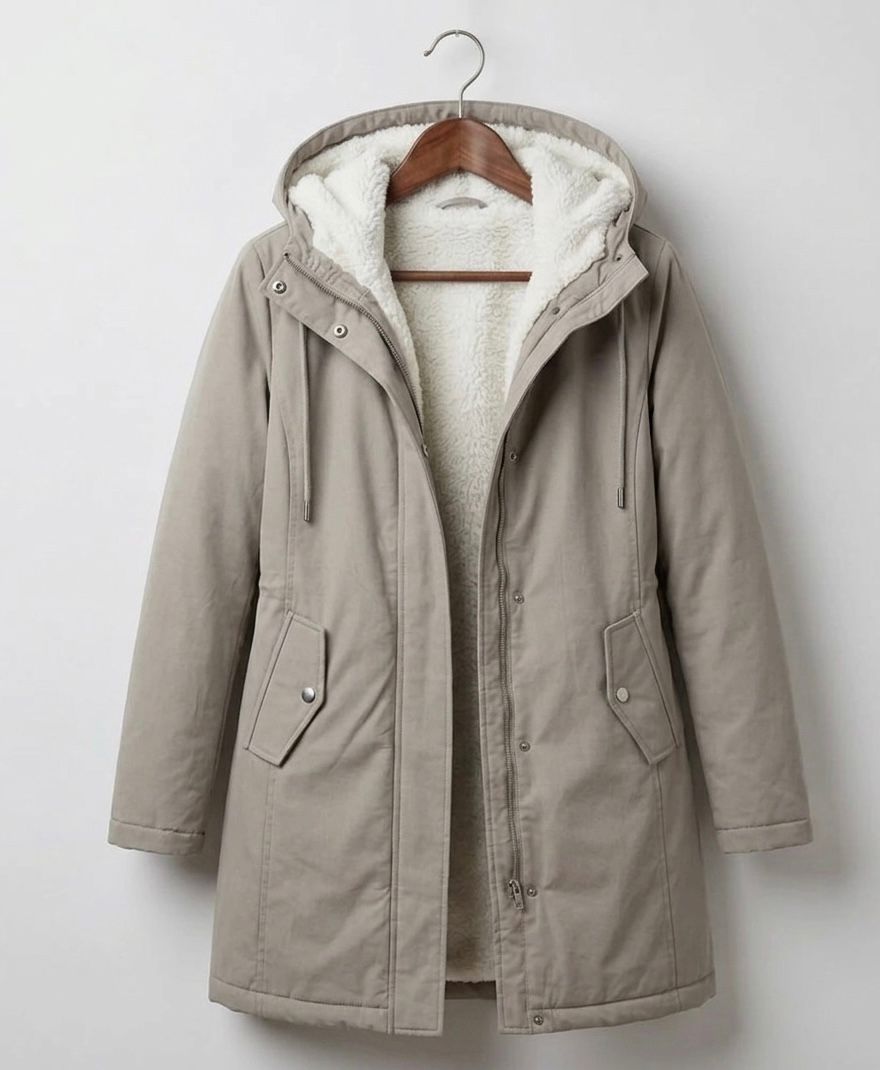 Marjorie cozy hooded weatherproof coat