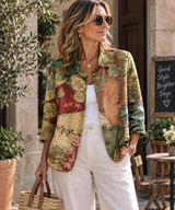 Brenda | Artful Open-Front Blouse