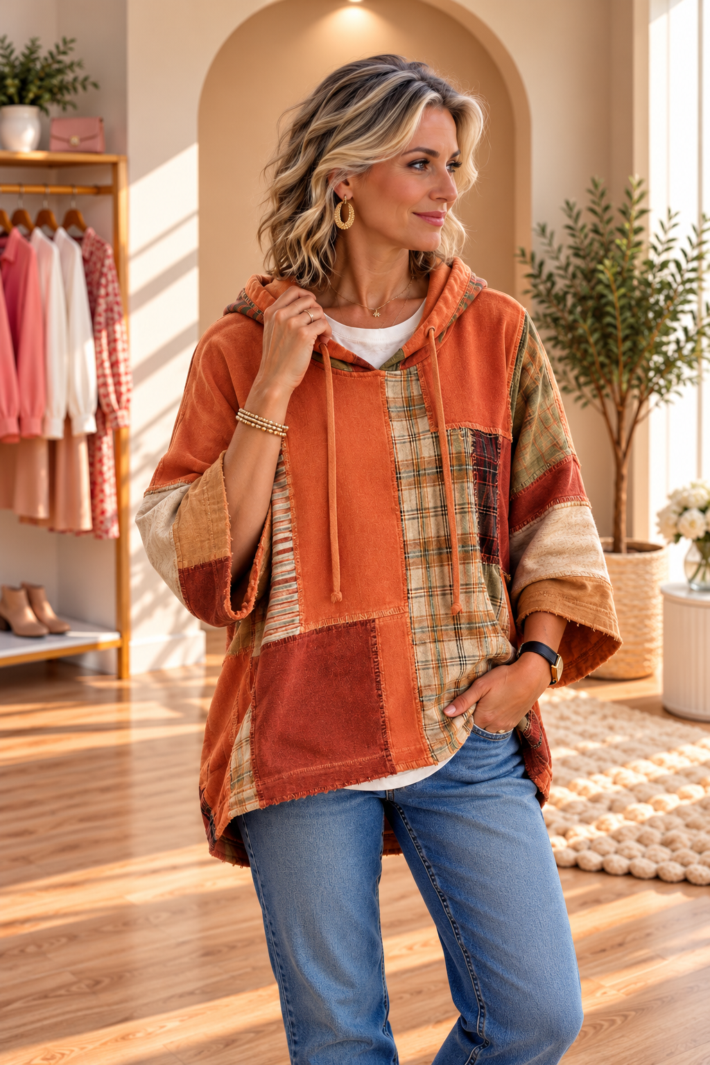 Carmen | Autumn Patchwork Oversized Hoodie