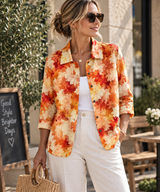 Louise | Watercolor-Print Blouse