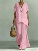 Elenia | Elegant Linen-Cotton Two-Piece Set
